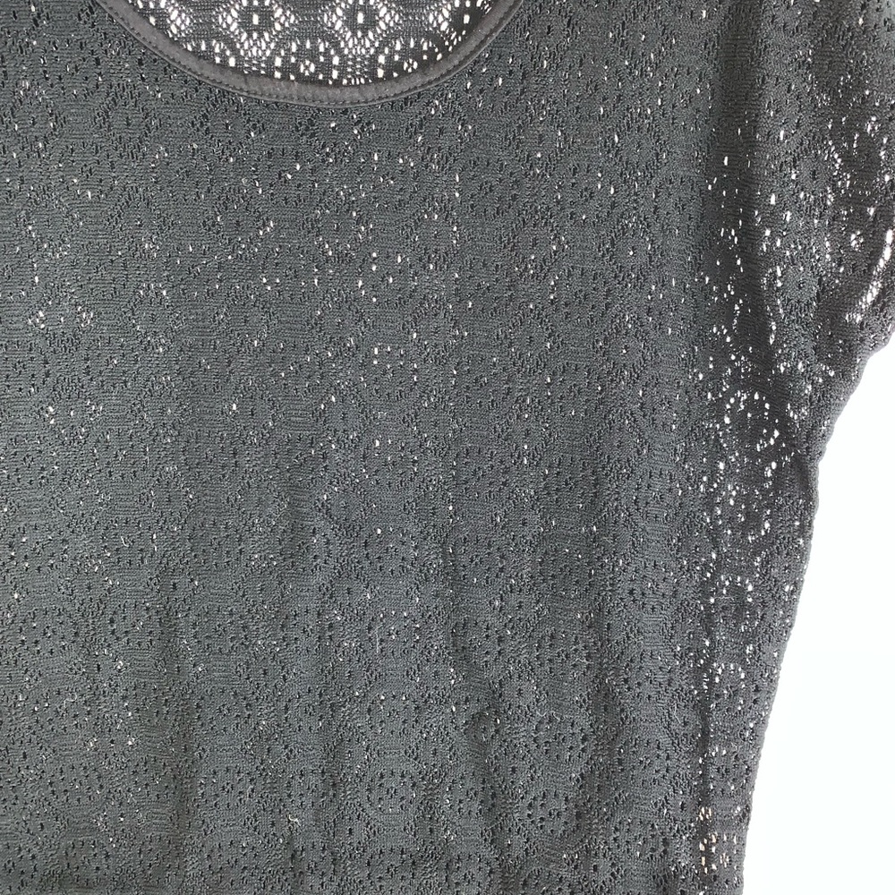 🌈5/$25🌈 EUC Rhapsody black lace see thru top M - Picture 2 of 7